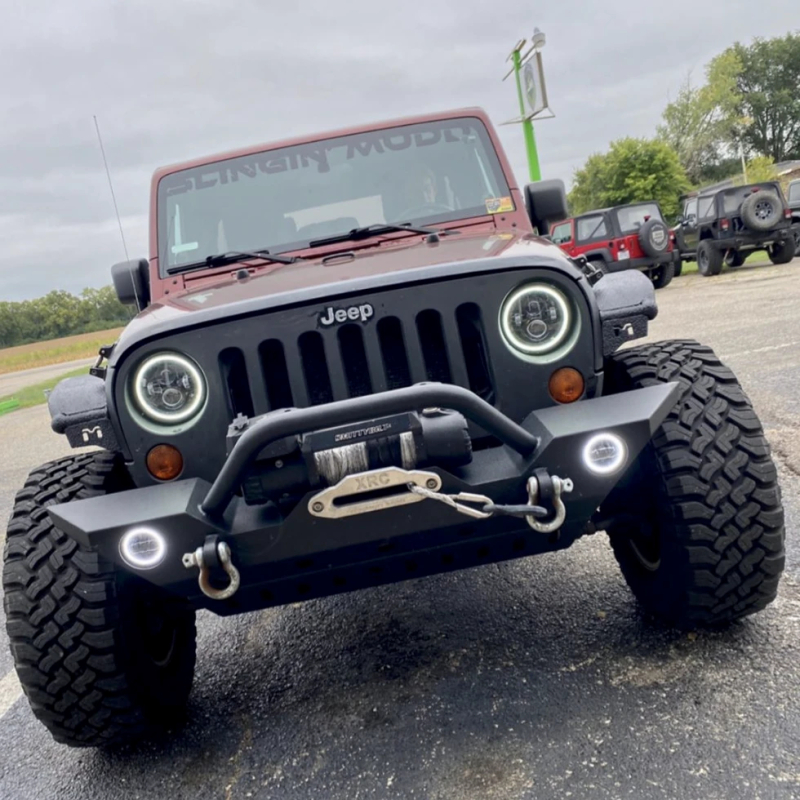 Picture of Oracle 7in High Powered LED Headlights - Black Bezel - ColorSHIFT - BC1