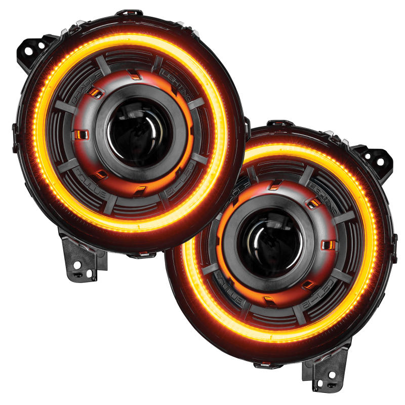 Picture of Oracle Jeep JL/Gladiator JT Oculus Bi-LED Projector Headlights - Amber/White Switchback