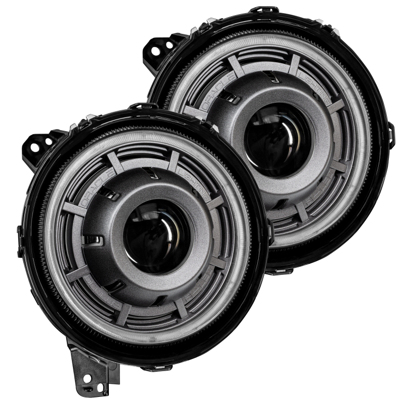 Picture of Oracle Jeep Wrangler JL Oculus Bi-LED Projector Headlights- Graphite Metallic - 5500K