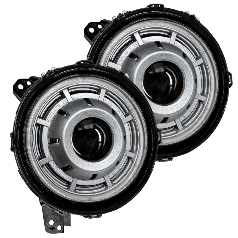 Picture of Oracle Oculus Bi-LED Projector Headlights for Jeep JL/Gladiator JT Satin Silver 5500K