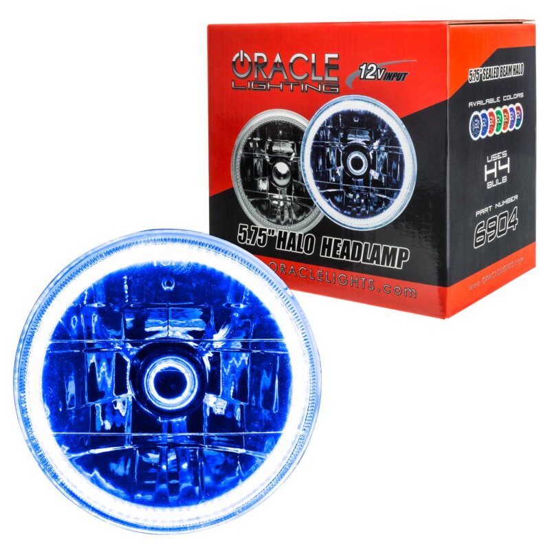 Picture of Oracle Pre-Installed Lights 5.75 IN. Sealed Beam - Blue Halo