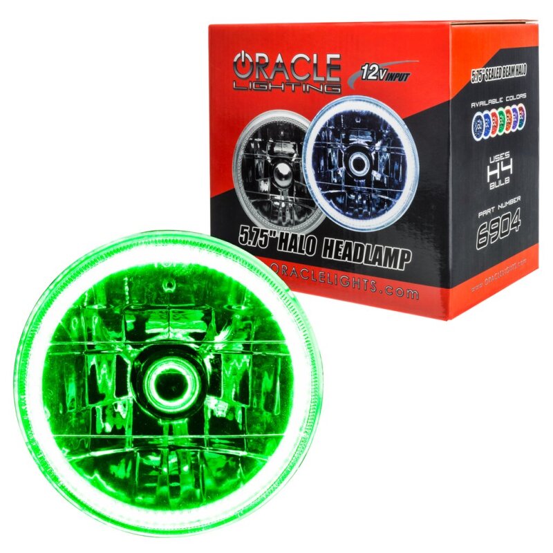 Picture of Oracle Pre-Installed Lights 5.75 IN. Sealed Beam - Green Halo