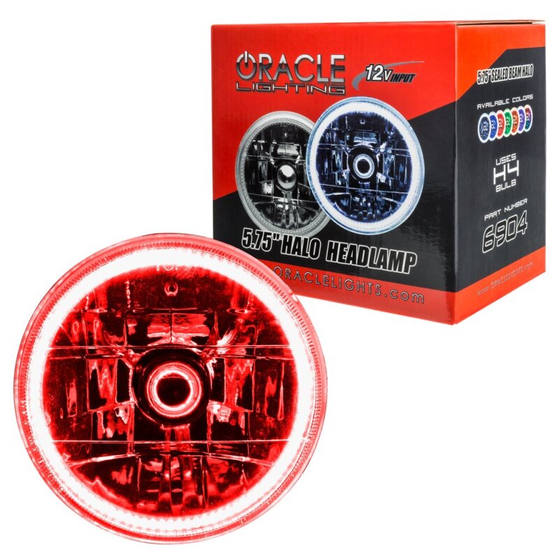 Picture of Oracle Pre-Installed Lights 5.75 IN. Sealed Beam - Red Halo