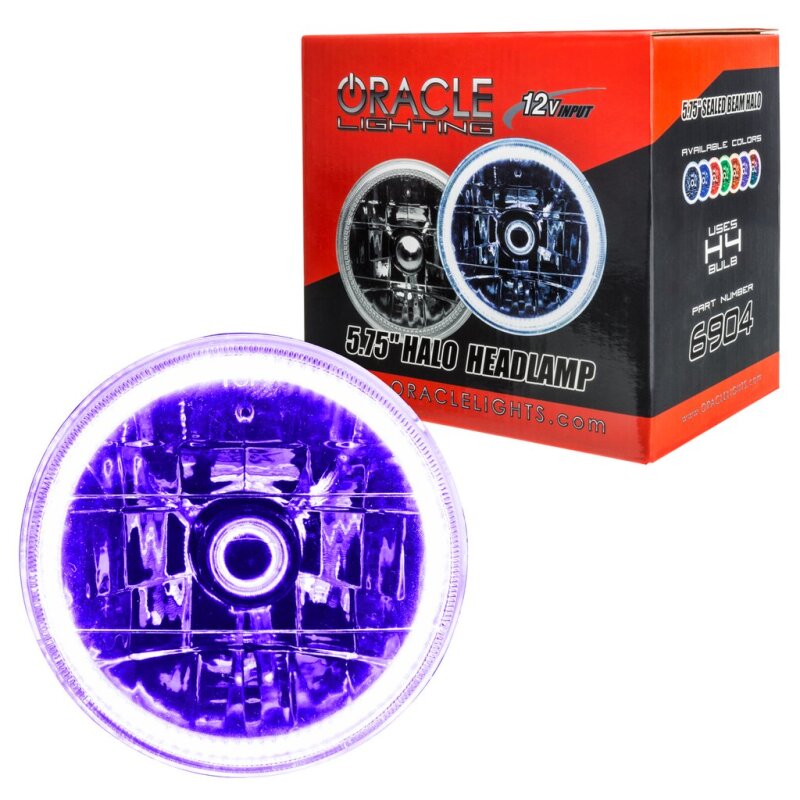 Picture of Oracle Pre-Installed Lights 5.75 IN. Sealed Beam - UV/Purple Halo