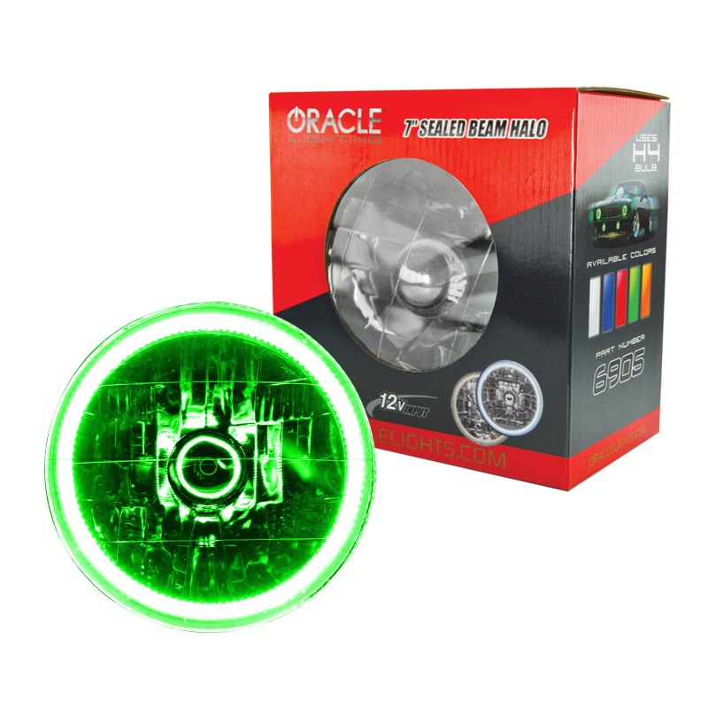 Picture of Oracle Pre-Installed Lights 7 IN. Sealed Beam - Green Halo