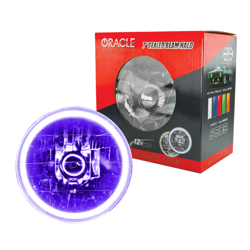 Picture of Oracle Pre-Installed Lights 7 IN. Sealed Beam - UV/Purple Halo
