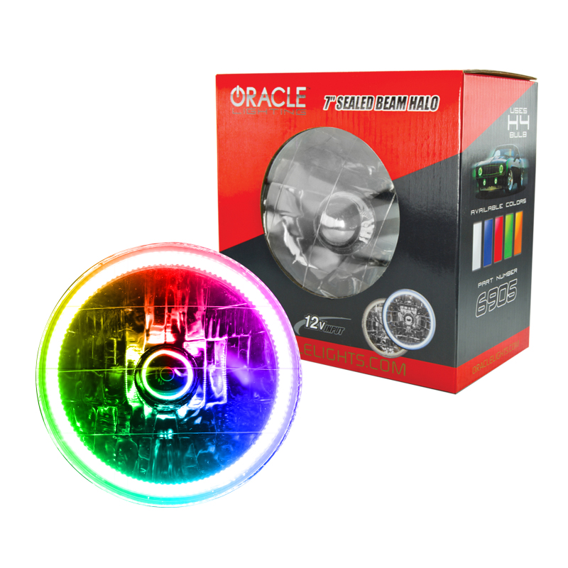 Picture of Oracle Pre-Installed Lights 7 IN. Sealed Beam - ColorSHIFT Halo