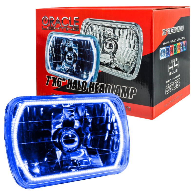 Picture of Oracle Pre-Installed Lights 7x6 IN. Sealed Beam - Blue Halo
