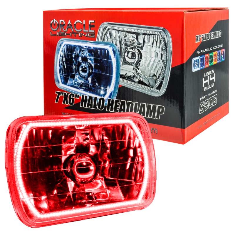 Picture of Oracle Pre-Installed Lights 7x6 IN. Sealed Beam - Red Halo
