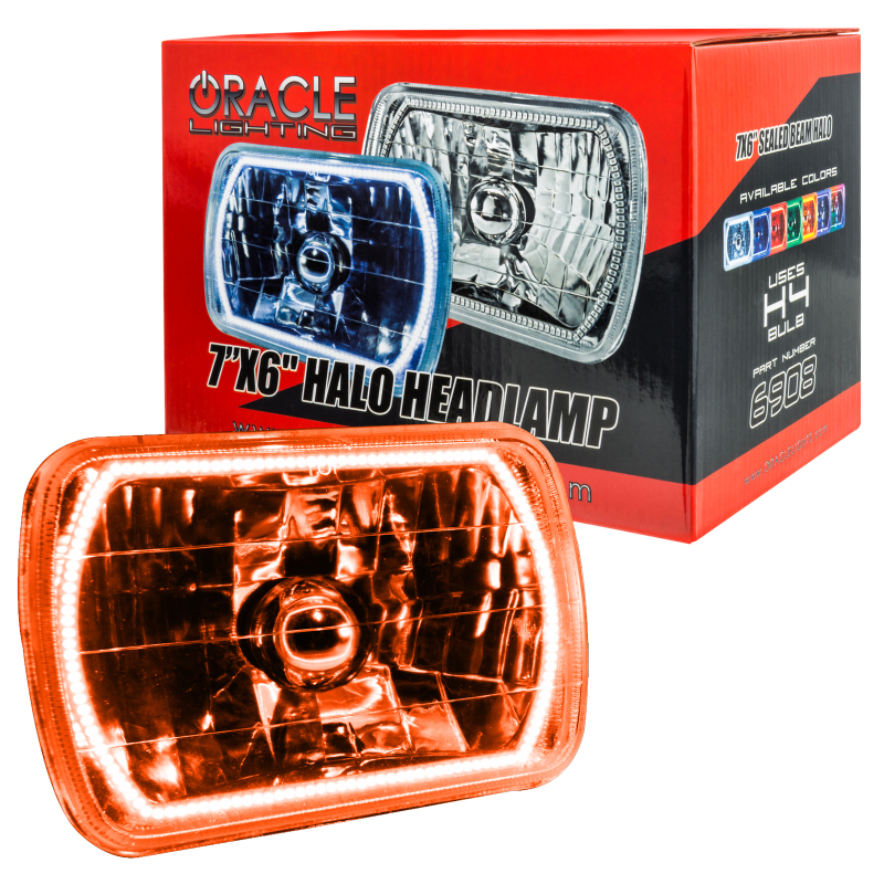 Picture of Oracle Pre-Installed Lights 7x6 IN. Sealed Beam - Amber Halo