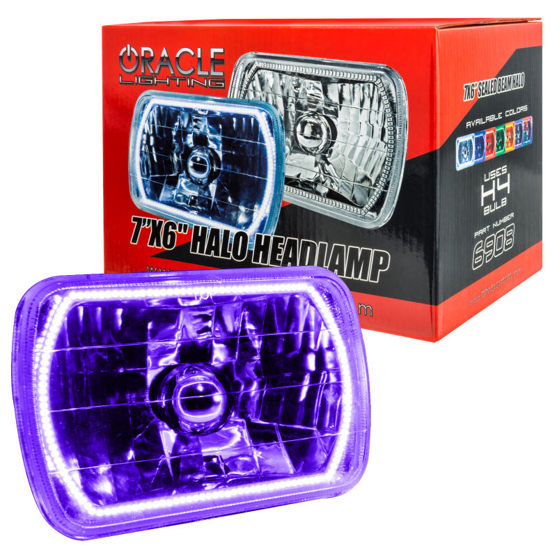 Picture of Oracle Pre-Installed Lights 7x6 IN. Sealed Beam - UV/Purple Halo