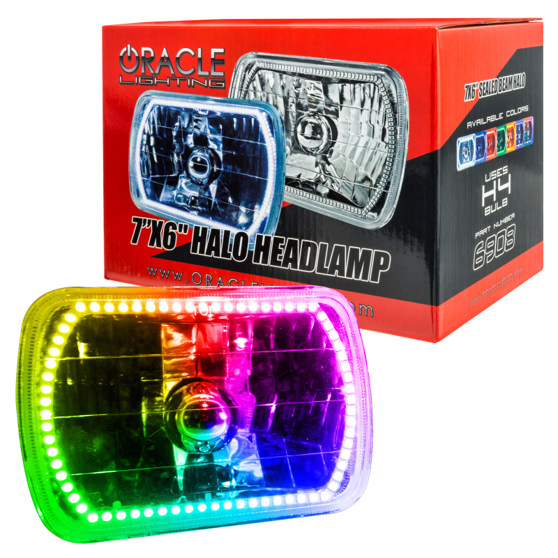 Picture of Oracle Pre-Installed Lights 7x6 IN. Sealed Beam - ColorSHIFT Halo