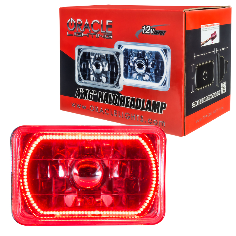 Picture of Oracle Pre-Installed Lights 4x6 IN. Sealed Beam - Red Halo