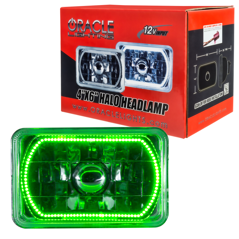 Picture of Oracle Pre-Installed Lights 4x6 IN. Sealed Beam - Green Halo