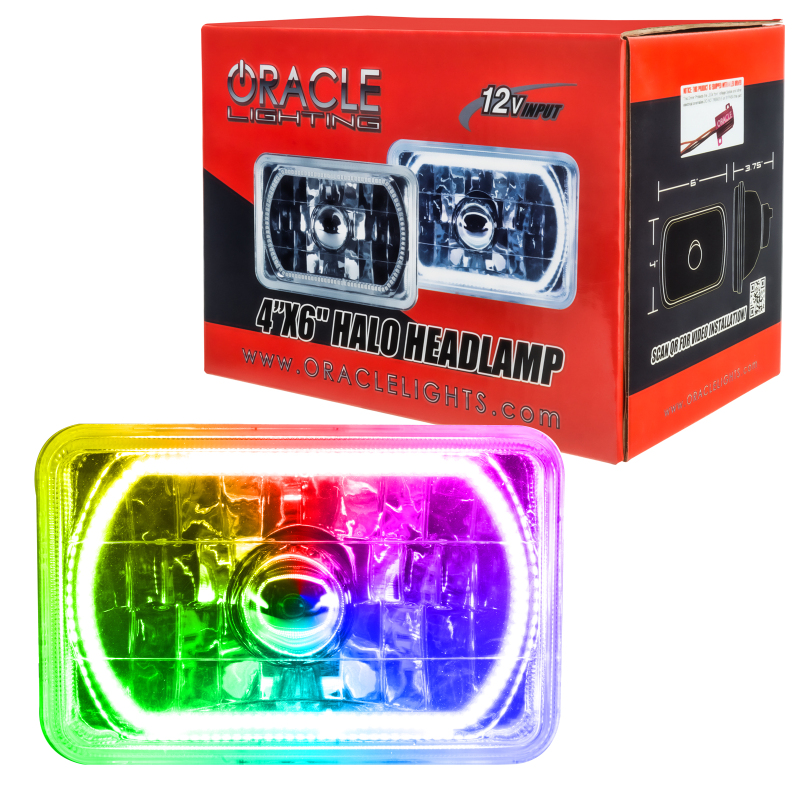 Picture of Oracle Pre-Installed Lights 4x6 IN. Sealed Beam - ColorSHIFT Halo