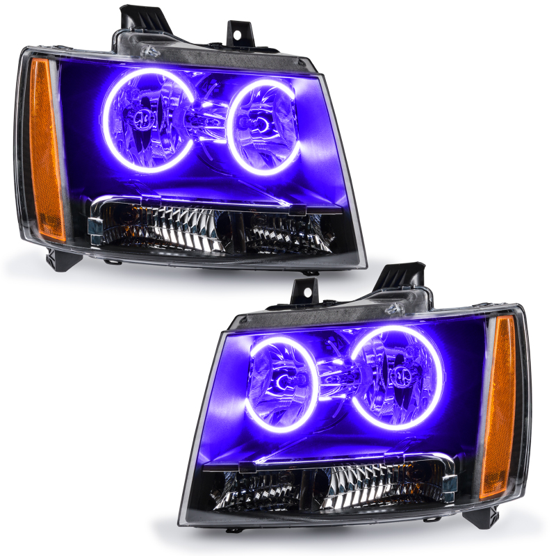 Picture of Oracle 07-13 Chevrolet Avalanche Pre-Assembled SMD Headlights - UV/Purple