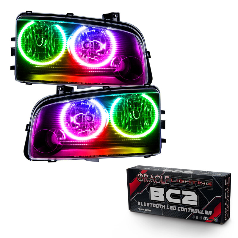 Picture of Oracle 05-10 Dodge Charger SMD HL (Non-HID) - ColorSHIFT w/ BC1 Controller