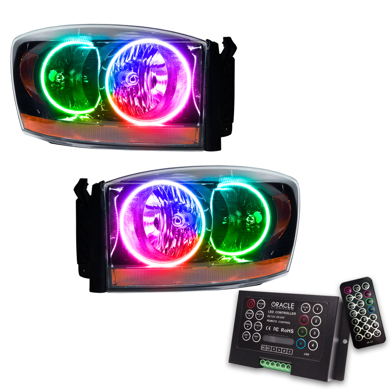 Picture of Oracle 06 Dodge Ram SMD HL - Black - ColorSHIFT w/ 2.0 Controller