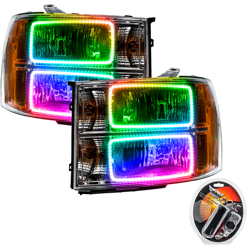 Picture of Oracle 07-13 GMC Sierra SMD HL - Square Ring Design - ColorSHIFT