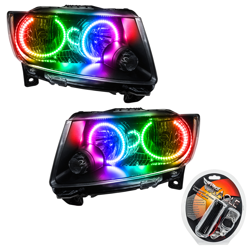Picture of Oracle 11-13 Jeep Grand Cherokee SMD HL (Non-HID) - Chrome - ColorSHIFT