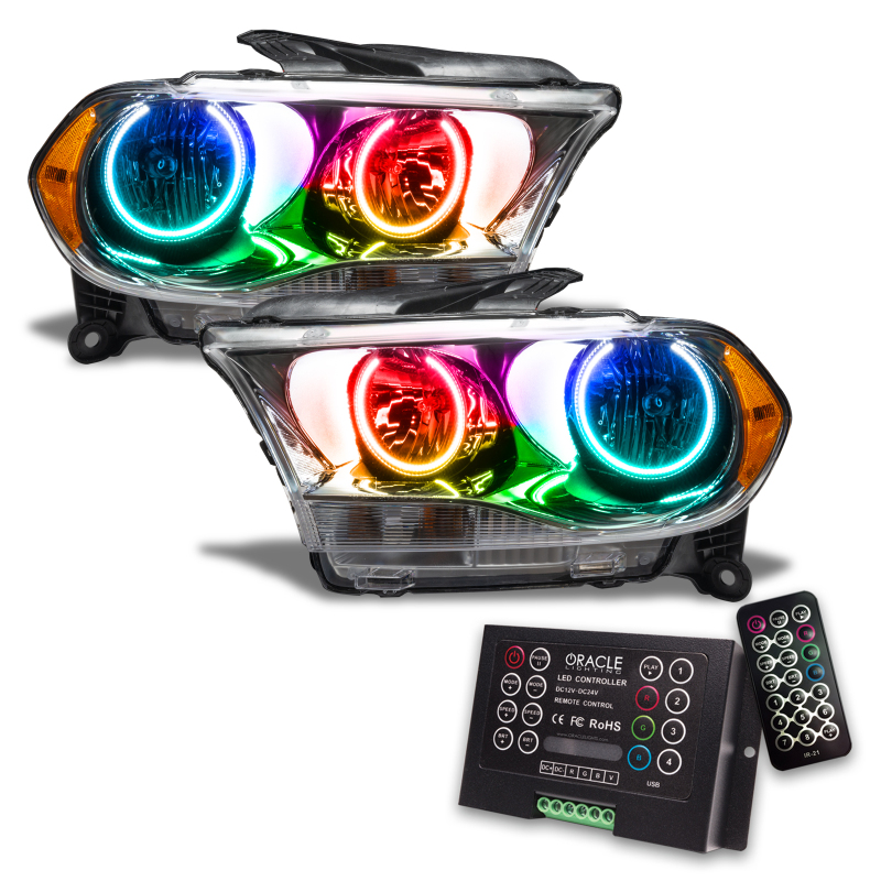 Picture of Oracle 11-13 Dodge Durango SMD HL Halogen - Chrome - ColorSHIFT w/ 2.0 Controller
