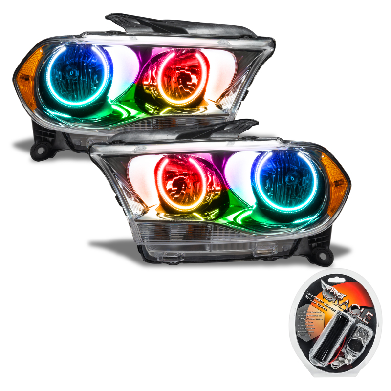 Picture of Oracle 11-13 Dodge Durango SMD HL Halogen - Chrome - ColorSHIFT