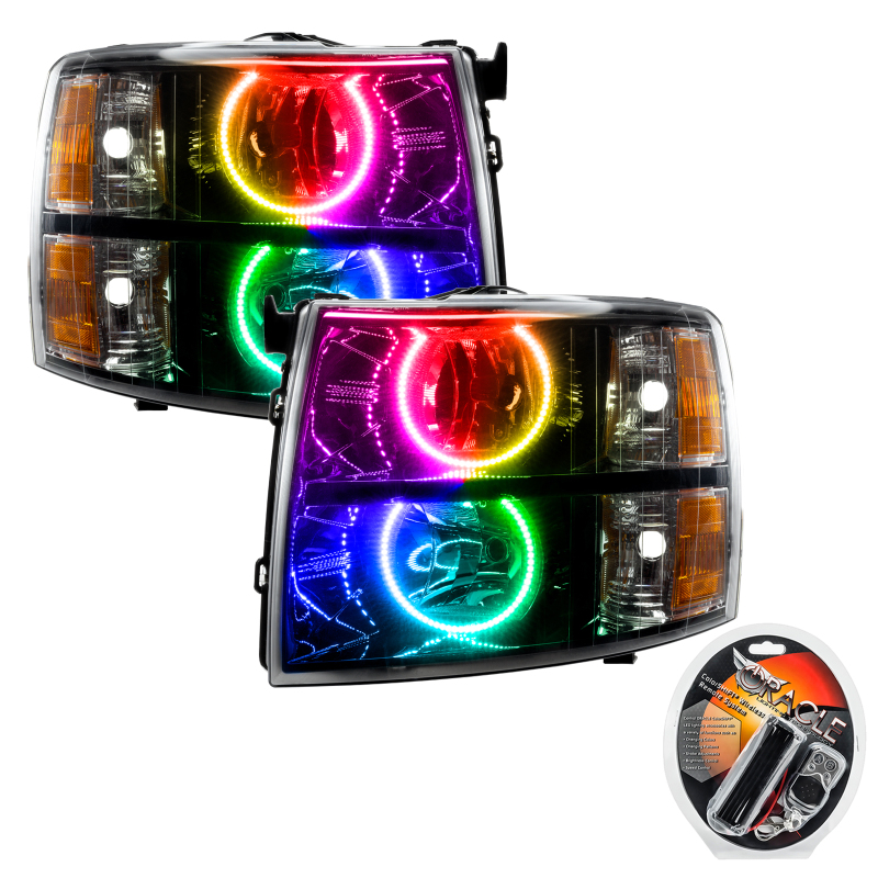 Picture of Oracle 07-13 Chevrolet Silverado SMD HL - Black - Round Style - ColorSHIFT