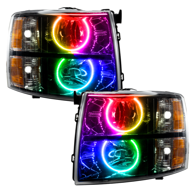 Picture of Oracle 07-13 Chevrolet Silverado SMD HL - Blk - Round Style - ColorSHIFT w/o Controller