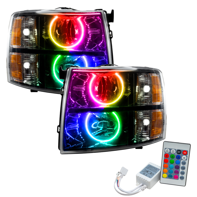 Picture of Oracle 07-13 Chevy Silverado SMD HL - Black - Round Style - w/ Simple Controller