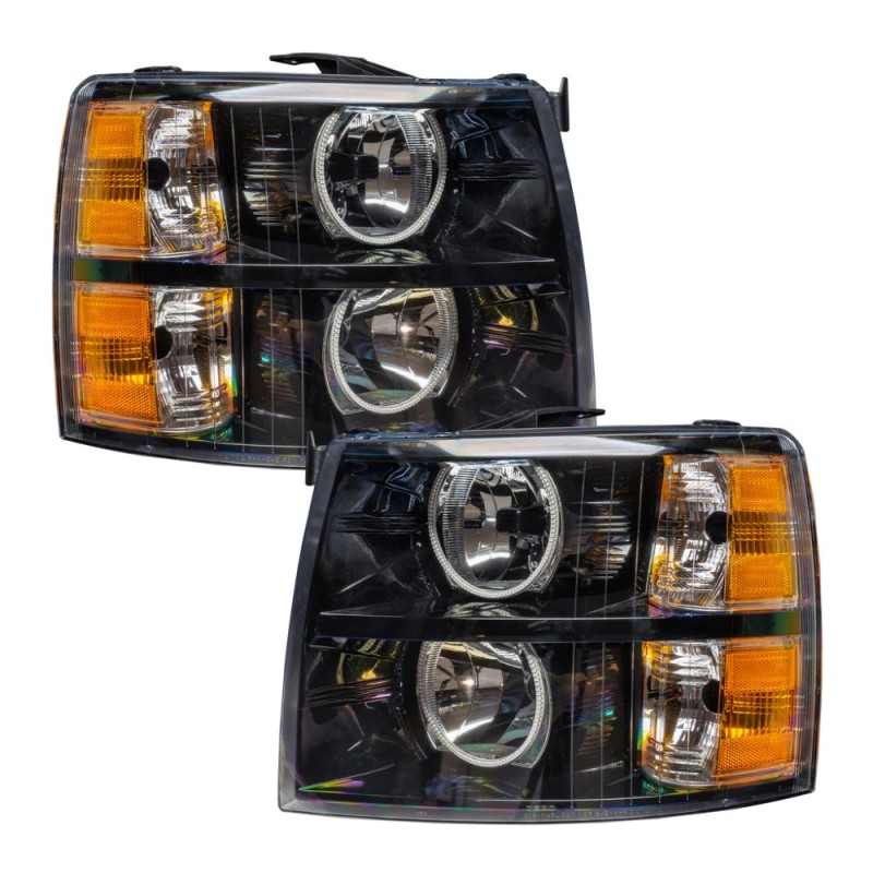 Picture of Oracle 07-13 Chevy Silverado SMD HL - Blk - Round Style - ColorSHIFT w/ BC1 Controller