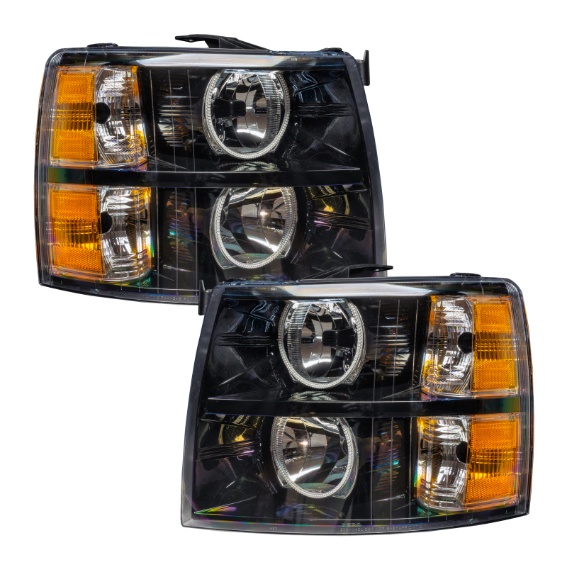Picture of Oracle 07-13 Chevy Silverado SMD HL - Blk - Round Style - ColorSHIFT w/ 2.0 Controller