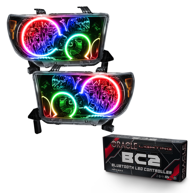 Picture of Oracle 07-11 Toyota Tundra Pre-Assembled Headlights - Black Housing - w/ BC1 Controller