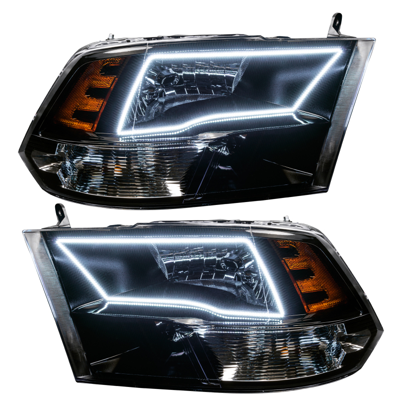 Picture of Oracle 09-17 RAM 1500 TRX/SLT Quad Pre-Assembled Headlights - Black Housing - White