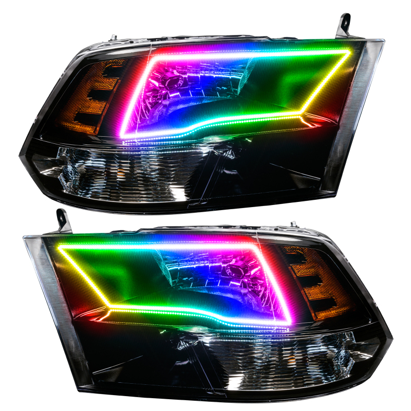 Picture of Oracle 09-17 RAM 1500 TRX Quad Pre-Assembled Headlights Blk Housing - w/ 2.0 Controller