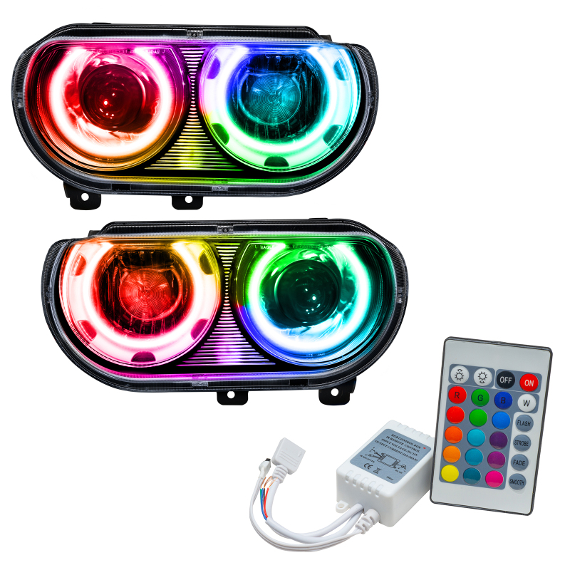 Picture of Oracle 08-14 Dodge Challenger SMD HL (HID Style) - ColorSHIFT w/ Simple Controller