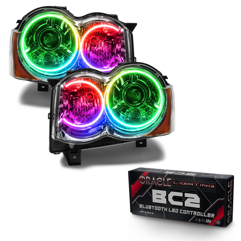 Picture of Oracle 08-10 Jeep Grand Cherokee SMD HL - HID - ColorSHIFT w/ BC1 Controller