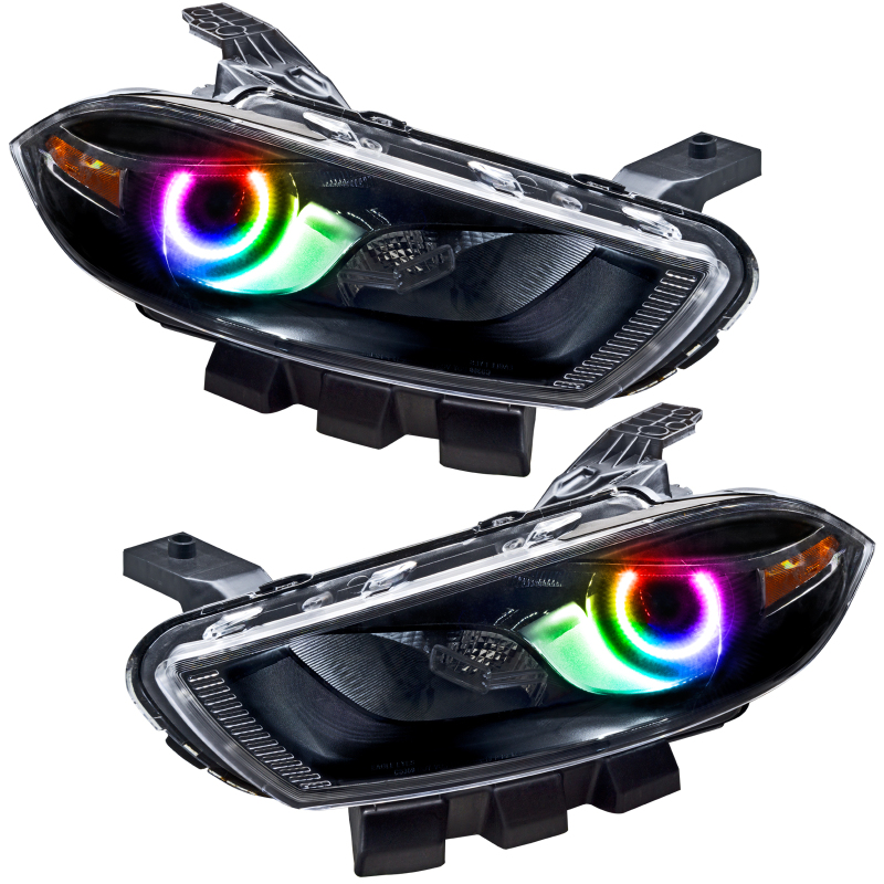 Picture of Oracle 13-14 Dodge Dart (HID Style) SMD HL - Black - ColorSHIFT w/o Controller