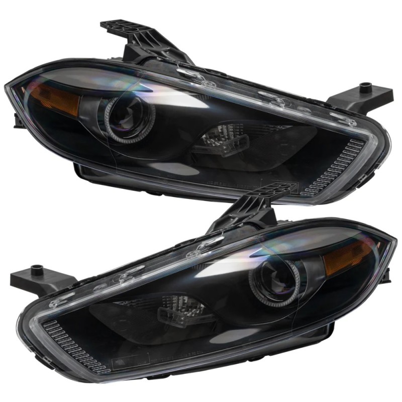 Picture of Oracle 13-14 Dodge Dart (HID Style) SMD HL - Black - ColorSHIFT w/ BC1 Controller