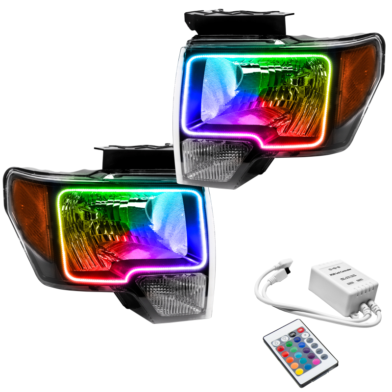 Picture of Oracle 09-14 Ford F-150 LED HL - Black - ColorSHIFT w/ Simple Controller
