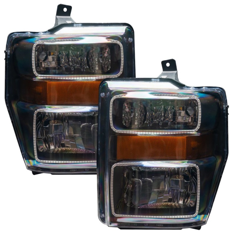 Picture of Oracle 08-10 Ford F250/350 LED HL - Black - ColorSHIFT w/ BC1 Controller