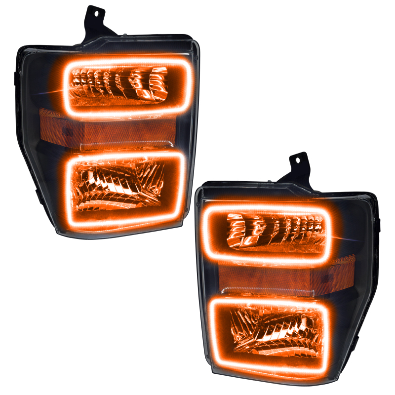 Picture of Oracle 08-10 Ford F250/350 LED HL - Black - ColorSHIFT w/ Simple Controller