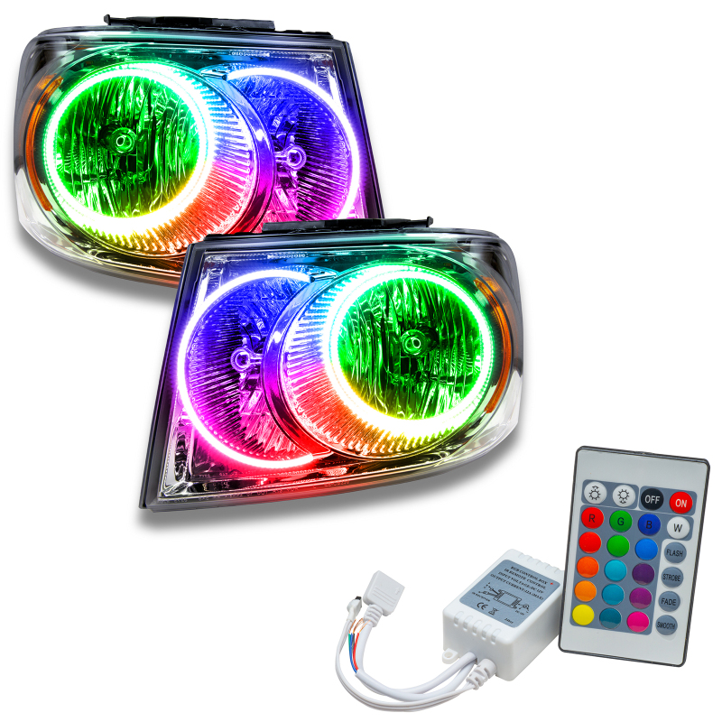 Picture of Oracle 07-09 Dodge Durango SMD HL - Chrome - ColorSHIFT w/ Simple Controller