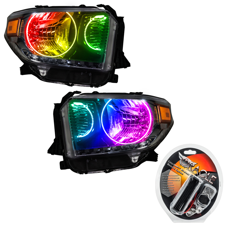 Picture of Oracle 14-17 Toyota Tundra SMD HL - Dual Halo Kit - ColorSHIFT