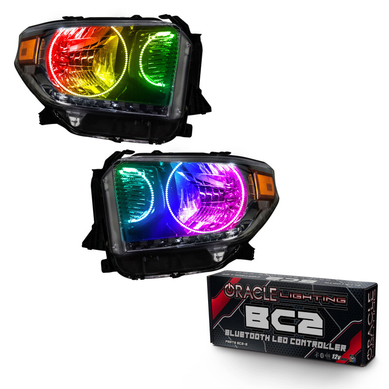 Picture of Oracle 14-17 Toyota Tundra SMD HL - Dual Halo Kit - ColorSHIFT w/ BC1 Controller