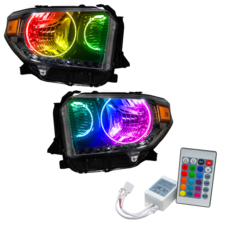 Picture of Oracle 14-17 Toyota Tundra SMD HL - Dual Halo Kit - ColorSHIFT w/ Simple Controller