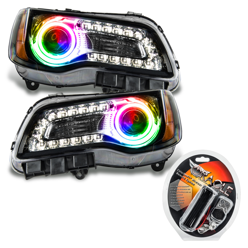 Picture of Oracle 11-14 Chrysler 300C SMD HL - Black - NON HID - ColorSHIFT