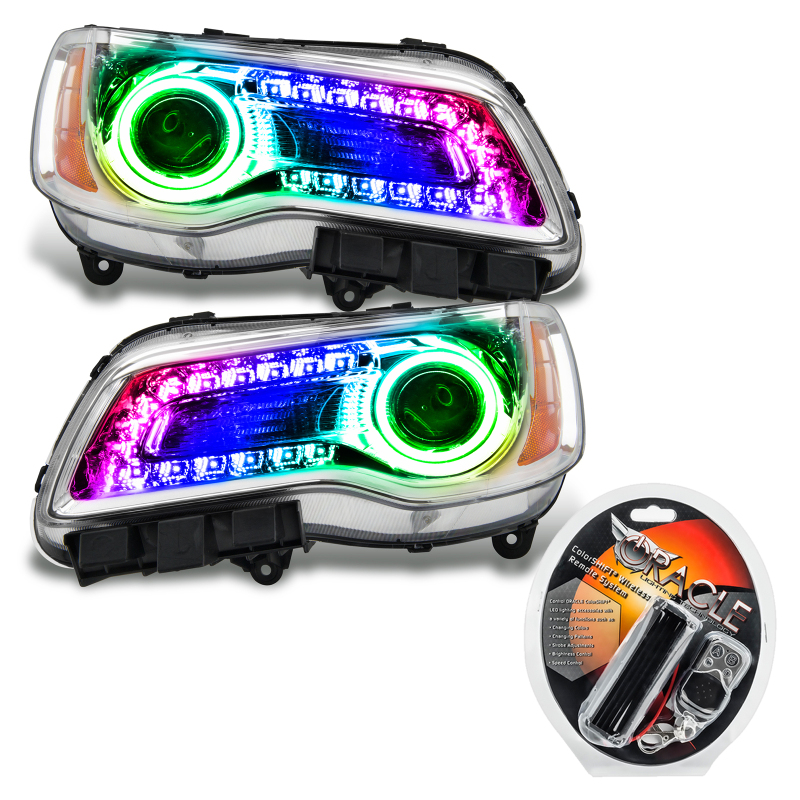 Picture of Oracle 11-14 Chrysler 300C SMD HL - Chrome - NON HID - ColorSHIFT DRL - ColorSHIFT