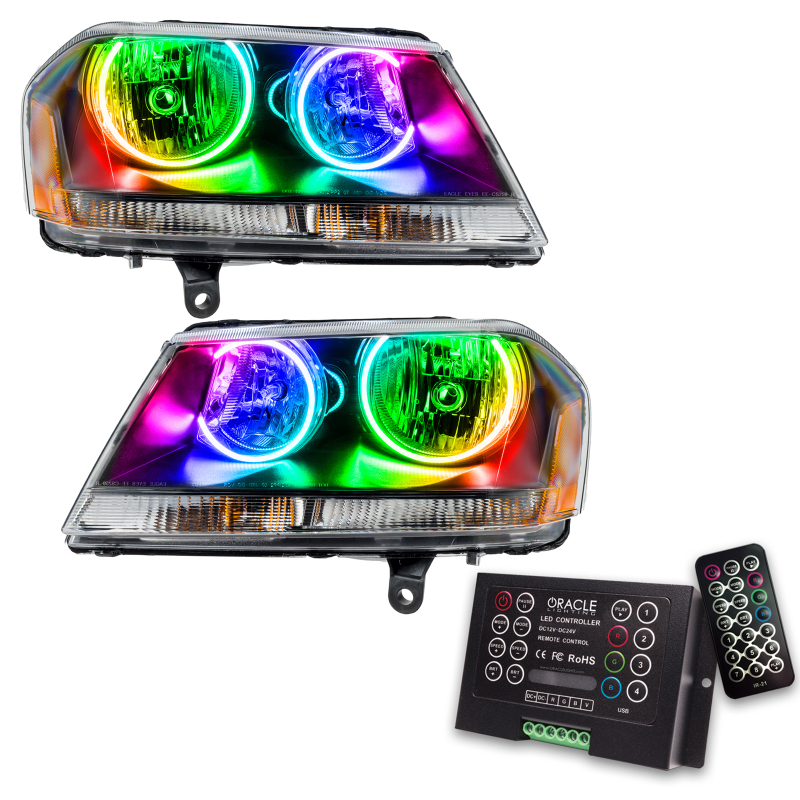 Picture of Oracle 08-14 Dodge Avenger RT SMD HL - Black - ColorSHIFT w/ 2.0 Controller