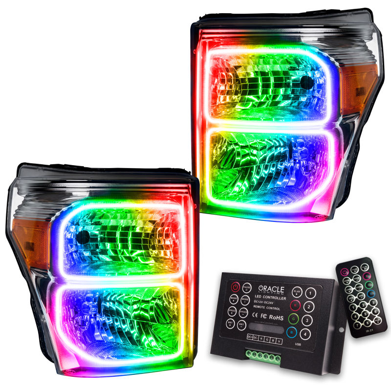 Picture of Oracle 11-16 Ford F250/350 LED HL - ColorSHIFT w/ 2.0 Controller