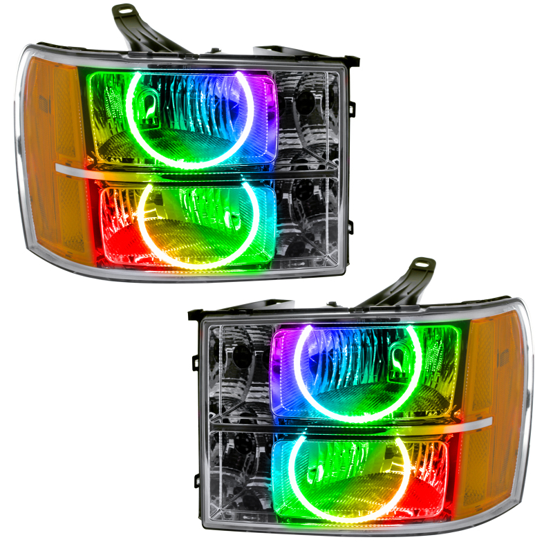 Picture of Oracle 07-13 GMC Sierra SMD HL - Round Ring Design - ColorSHIFT w/o Controller